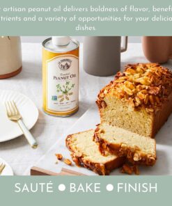 La Tourangelle, Roasted Peanut Oil, Slow Roasted Expeller-Pressed for Rich Flavor, Perfect for Cooking & Baking, Med-High Heat, Unrefined, Small Batch Production in USA, 8.45 fl oz 14 71psJpFlRwL