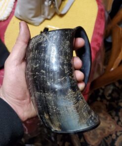 AleHorn Viking Horn Mug, Shot Glass and Bottle Opener Bundle | Viking Drinking Horn Set | Viking Horn Cup, Viking Mug Gift Ideas For Him - Viking Drinking Horn Mug Set for Beer, Ale or Mead - 16 oz L - 16oz 34 71psm8igUIL