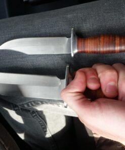 Mossy Oak 2-piece Bowie Knife, Fixed Blade Hunting Knife with Leather Handle, Sheath Included 46 71psofyGQqL