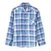 Bienzoe Boys Button Down Shirt: Kids Plaid Flannel Long Sleeve Shirts 7-8 Years Blue 6 71pt6FlAOL