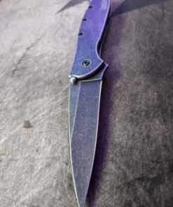 Kershaw Leek BlackWash Folding Pocketknife, 3" 14C28N Stainless Steel Blade, Assisted Opening Folding EDC 52 71ptqUrblZL