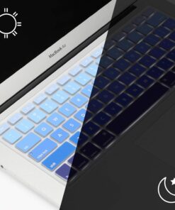 Allinside Blue Ombre Keyboard Cover Skin for MacBook Pro 13" 15" 17" (2015 or Older Version), MacBook Air 13" A1369/A1466, Older iMac Wireless Keyboard MC184LL/B 2010-2017 MacBook Air 13 & 2008-2015 Mac Pro 13/15 Ombre Blue 18 71ptw lwcPL