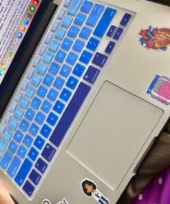 Allinside Blue Ombre Keyboard Cover Skin for MacBook Pro 13" 15" 17" (2015 or Older Version), MacBook Air 13" A1369/A1466, Older iMac Wireless Keyboard MC184LL/B 2010-2017 MacBook Air 13 & 2008-2015 Mac Pro 13/15 Ombre Blue 29 71puIFJ5vhL