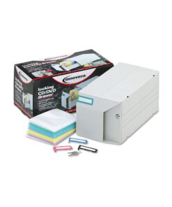 Innovera IVR39501 150 Disc Capacity CD/DVD Storage Drawer - Light Gray 10 71pufLE7RPL