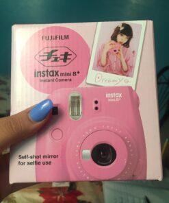 Fujifilm Instax Mini 8+ (Strawberry) Instant Film Camera + Self Shot Mirror for Selfie Use - International Version (No Warranty) Strawberry 58 71pvP Tj9gL
