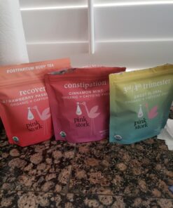 Pink Stork Constipation Support Tea: Organic Cinnamon Mint Laxative Tea for Digestion, Gas, and Constipation, Pregnancy and Postpartum Must Haves, Hot or Iced - 15 Sachet 24 71pwo2cubgL