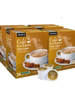 Alternative view of Cafe Escapes Chai Latte Keurig Single-Serve K-Cup Pods, 96 Count (4 Packs of 24)
