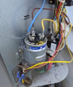 GE Genteq Replacement for Capacitor 30/5 uf 370 volt 97F9833, 370V, 30/5 MFD, Dual Run, Round Capacitor 15 71pxp0mx3YL