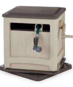 Alternative view of Suncast 225 ft. Swivel Hideaway Hose Reel with Hose Guide and Crank Handle, Mocha/Taupe
