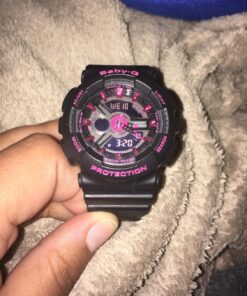 Casio Women's BA-111-1ACR Baby-G Analog-Digital Display Quartz Black Watch 30 71pyYqLxG L