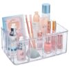 STORi 5-Compartment Clear Plastic Organizer | Rectangular Divided Makeup and Vanity Storage Bin and Office Desk Caddy | Scalloped Wall Design | Made in USA 55 71pz1S34xtL