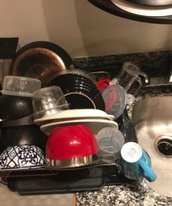 Polder KTH-615 Dish Rack & Tray 4 PC Combo– Advantage System Includes Rack, Drain Tray, Removable Drying Tray & Cutlery Holder – Stainless Steel & Plastic 4-piece 75 71pz2tVo 5L