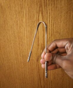 HealthAndYoga(TM) SteloSwipe Tongue Cleaner Scraper - Hygienic Seal-Pack - Surgical Grade Stainless Steel, Non-Synthetic Grip - Sterilizable Metal Tongue Scraper for Adults (1 Pack with Storage Bag) Surgical Steel - 1 Pack 60 71pz6IvK4GL