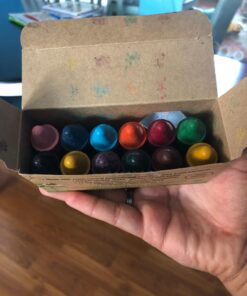 Honeysticks 100% Pure Beeswax Crayons (12 Pack) - Non-Toxic Crayons, Safe for Babies and Toddlers, For 1 Year Plus, Handmade in New Zealand with Natural Beeswax and Food-Grade Colors, Eco-Friendly. 46 71pzQhNjiL