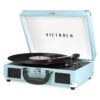 Victrola Vintage 3-Speed Bluetooth Portable Suitcase Record Player with Built-in Speakers | Upgraded Turntable Audio Sound| Includes Extra Stylus | Turquoise, Model Number: VSC-550BT-TQ 19 71q KKcG4aL