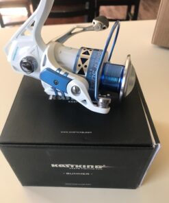 KastKing Centron & Centron Lite Spinning Reels, Size 500 is Perfect for Ice Fishing, Up to 17.5Lbs Max Drag, 5.2:1 Gear Ratio, Ultra Smooth Powerful, CNC Aluminum Spool, 9+1 BB Light Weight Centron Lite - Collapsible Handle Size 5000 41 71q X2dY4BL 1