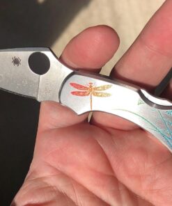 Spyderco Dragonfly Signature Tattoo Knife with 2.32" VG-10 Steel Blade and Durable Stainless Steel Handle - PlainEdge - C28PT 23 71q1NVAjxL