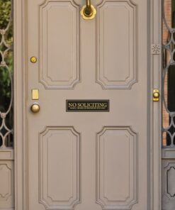 No Soliciting - Family, Friends, & Neighbors Welcome Door Magnet - The Perfect "No Soliciting" Sign for Metal Doors and Frames (2.5" x 9") 24 71q1leh9rWL