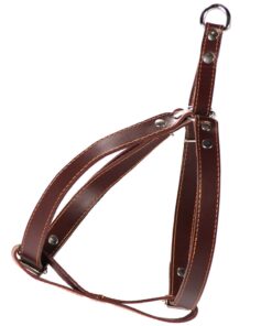 Alternative view of Logical Leather Adjustable Dog Harness - Heavy Duty Quick Release Genuine Leather Harness - Brown