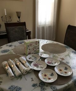 Lenox 817046 Butterfly Meadow 6-Piece Tidbit Plate Set, White Party Plates, Set of 6 5 71q2KhemnnL