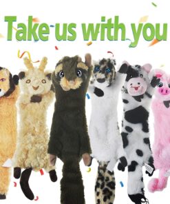 SHARLOVY Dog Squeaky Toys No Stuffing 6 Pack Dog Toys Crinkle Dog Toys for Small Dogs Durable Dog Chew Toys Plush Cute Animals Natural Puppy Toys for Teething Pet Toys Squeak 21 71q3gGFpUmL