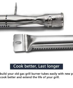 Hongso SBF231 15 3/8" BBQ Gas Grill Replacement Stainless Steel Pipe Tube Burner for BBQ Pro, Kenmore Sears, K Mart Part, Members Mark Part, Outdoor Gourmet, Lowes Model Grills, 4-Pack 14 71q5ox52zML