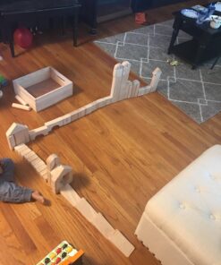 Melissa & Doug Standard Unit Solid-Wood Building Blocks With Wooden Storage Tray (60 pcs) - Classic Blocks For Toddlers Ages 3+ 57 71q763mi JL