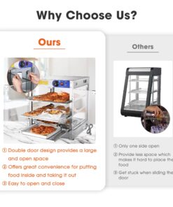 WeChef 3-Tier Commercial Food Warmer Display Pizza Warmer Countertop Pastry Warmer for Restaurant Cafe Buffet 20x20x24 20" Length - 3 Tier 15 71q7BDPlXcL