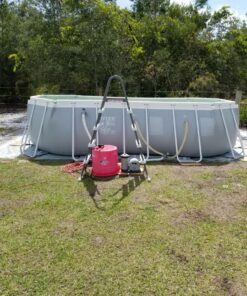 Intex 26795EH Prism Frame 16.5ft x 9ft x 48in Outdoor Above Ground Oval Swimming Pool Set with Filter Pump, Pool Cover and Ladder, Gray 16.5ft x 9ft x 48in / Oval 59 71q7DzVd6eL