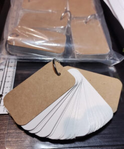 Koogel Index Cards,300 Pieces 2.2 x 3.5 Inches Flash Cards White Study Cards Note Cards Kraft Paper Cards Study Supplies with Binder Ring (50 Sheets per Set) 300 -white 31 71q7sLP umL