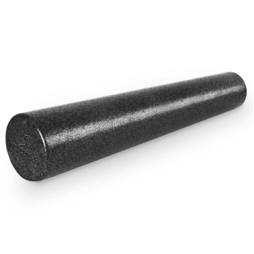 ProsourceFit High Density Foam Rollers 12 - inches long, Firm Full Body Athletic Massage Tool for Back Stretching, Yoga, Pilates, Post Workout Muscle Recuperation, Black 36"H x 6"D