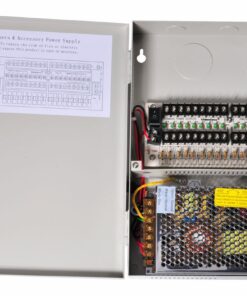 Alternative view of VideoSecu 18 Channel Port Output 12V DC Auto Reset CCTV PTC Fuse Distributed Power Supply Box for Security Cameras WK3