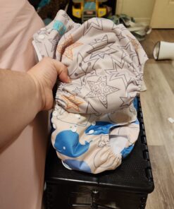 ALVABABY Baby Cloth Diapers 6 Pack with 12 Inserts One Size Adjustable Washable Reusable for Baby Girls and Boys 6DM26 04 Boy Color 26 47 71q9FMM77OL