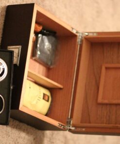 La Cubana Solid Wood Oak Cigar Humidor With Stainless Steel Plate, Holds 30-50 Cigars 16 71q9QMV3bTL