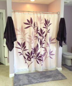 InterDesign Shower Curtain, Leaves, Purple 25 71q9cchqlQL