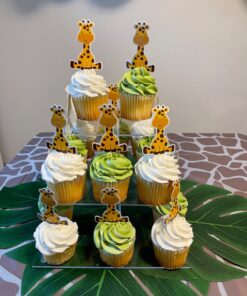 YestBuy 3 Tier Cupcake Stand, Cake Stand, Acrylic Cupcake Tower Stand, Premium Cupcake Holder for 28 Cupcakes, Display for Pastry Wedding Birthday Party (4" Between 2 Layers) 3 Tier Square (4" between 2 layers) Clear 26 71q9paHkWiL