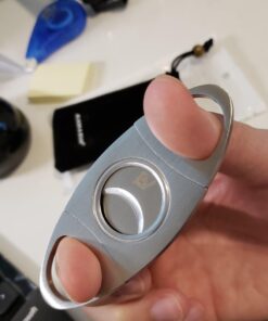 Alaska Bear® Cigar Cutter Stainless Steel Guillotine Double Cut Blade in Black Gift Pouch 46 71q9vWPzAjL