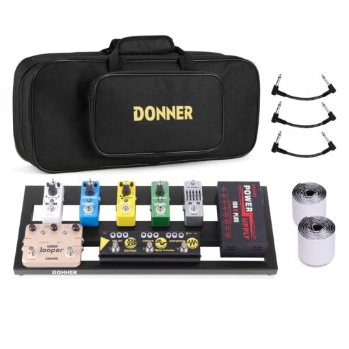 Donner Guitar Pedal Board Case DB-2 Aluminium Pedalboard 20'' x 8'' with Bag 20''*8''*1.2''