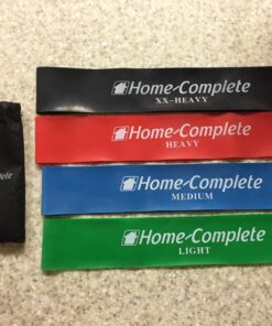 Resistance Band Exercise Loops - Set of 4 Elastic Workout Bands for Fitness, Muscle Toning, Stretching, and Physical Therapy by Home-Complete 30 71qA9GIpgKL