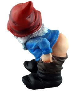 Funny Guy Mugs Middle Finger Gnome Statue - Mooning Gnome - Indoor or Outdoor Garden Gnome Sculpture for Patio, Yard or Lawn - Funny Gnomes Inappropriate Gifts - Naughty Gnomes 20 71qAPeoqyuL