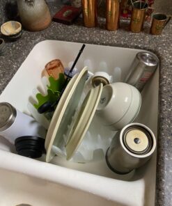 Chef'n Plastic 401-281-004 DishGarden Dish Rack, 14 x 13.25 x 6.5 inches, White/Green 35 71qAnH3CZDL