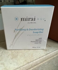 Mirai Clinical - Persimmon Soap Bar for Body 100g - Persimmon Soap - Japanese Body Odor Soap - Purifying and Deodorizing Natural Chemical-Free - Helps Eliminate Nonenal Soap Bar for Men & Women 3.52 Ounce (Pack of 1) 38 71qB0YKQZ9L 2