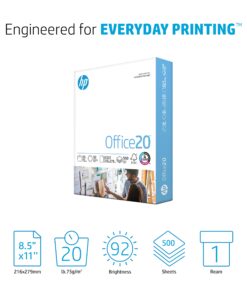 Alternative view of HP Printer Paper | 8.5 x 11 Paper | Office 20 lb | 1 Ream - 500 Sheets | 92 Bright | Made in USA - FSC Certified | 172160R 3 Hole (8.5 x 11) 1 Ream | 500 Sheets