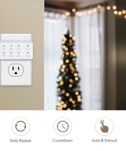 BN-LINK Indoor Countdown Timer with Repeat Function, Heavy Duty Accurate Compact Size for Charger Vacation Security, 3-Prong Grounded Outlet, 15A/1875W ½ HP ETL Listed 23 71qBgYRq yL