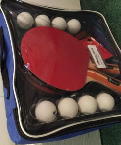 JP WinLook Ping Pong Paddles Sets - Portable Table Tennis Paddle Set with Ping Pong Paddle Case & Ping Pong Balls. Premium Table Tennis Racket Player Set for Indoor & Outdoor Games Red/Black 4 Paddle Set 47 71qCY 50xOL