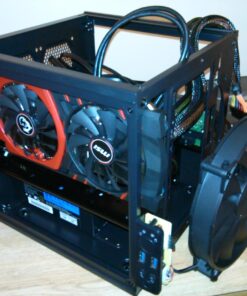 Thermaltake Core V1 SPCC Mini ITX Cube Gaming Computer Case Chassis, Interchangeable Side Panels, Black Edition, CA-1B8-00S1WN-00 120 71qCad29yL