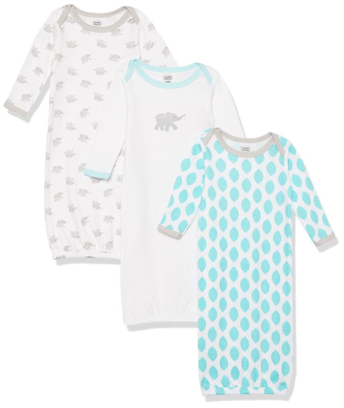 Luvable Friends Baby Girls' Cotton Gowns 0-6 Months Elephant