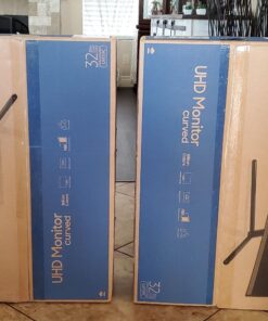 SAMSUNG 32" UR59 Series ViewFinity 4K UHD (3840x2160) Computer Monitor, Curved, HDMI, Display Port, 3-sided border-less, Eye Saver Mode LU32R590CWNXZA, Black 52 71qECcRfdML