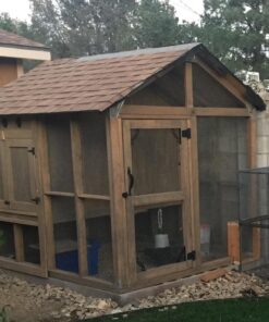 EZBUILDER 70187 Peak Style Shed Instant Framing Kit, 7'x8', Brown 56 71qEVW MjCL