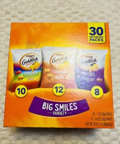 Goldfish Crackers Big Smiles Variety Pack with Cheddar, Colors, and Pretzels, Snack Packs, 30 Ct 32 71qEkZheeqL